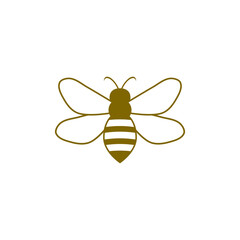 Bee icon isolated on transparent background