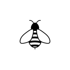 Bee icon isolated on transparent background