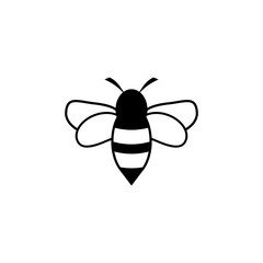 Bee icon isolated on transparent background