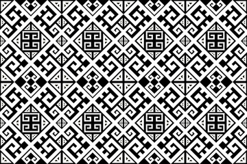 Traditional ethnic fabric pattern, seamless pattern design for textiles, rugs, wallpaper, clothing, sarong, scarf, batik, wrap, embroidery, print, background, vector illustration. thai fabric