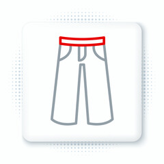 Line Pants icon isolated on white background. Trousers sign. Colorful outline concept. Vector