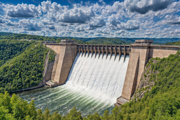 Green oasis: hydroelectric power station