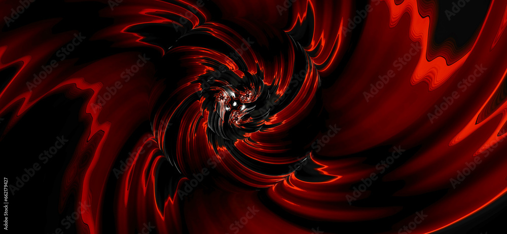 Wall mural abstract colorful red star shape line twisted tunnel background