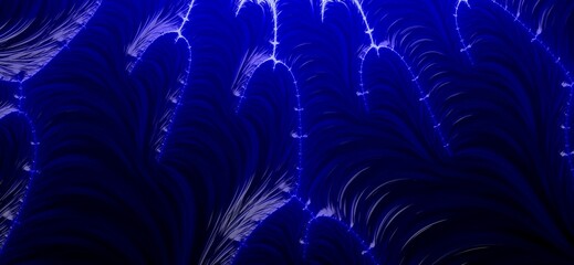 Abstract blue glowing fractal texture, modern background