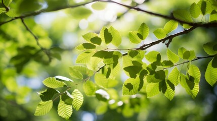 Dappled sunlight filtering through leaves