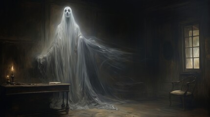 A chilling apparition in a haunted painting