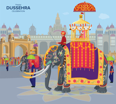 DASARA-festival-elephant-with-ambari
