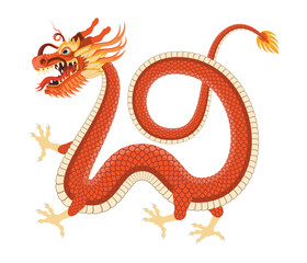 2024 Dragon Lunar Chinese New Year card. Modern Geometric Chinese pattern.