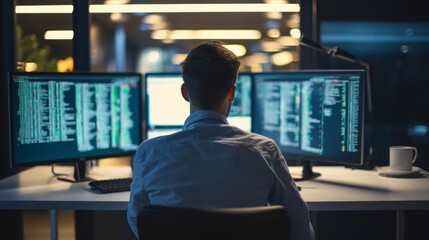 A computer programmer brainstorming code solutions