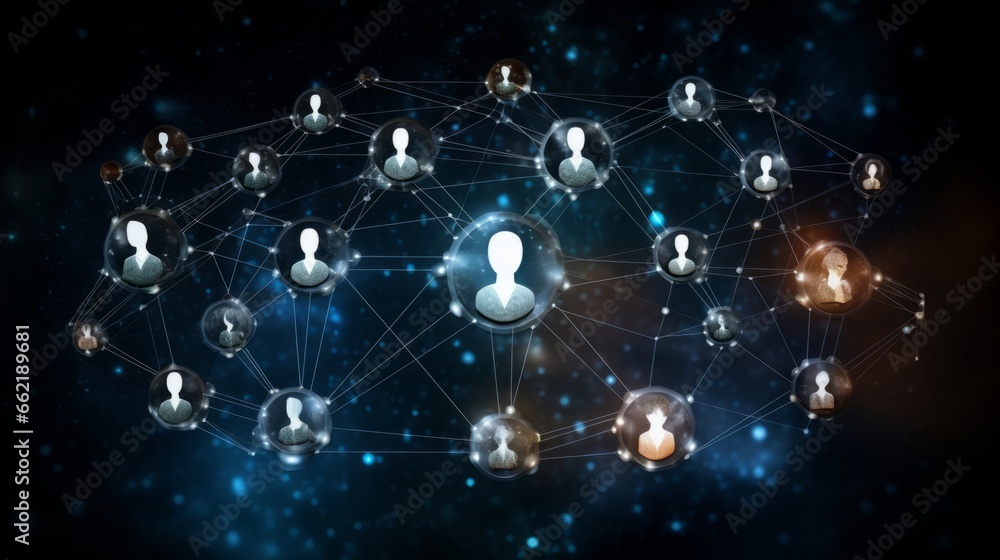Poster a representation of the interconnected network of facial recognition databases
