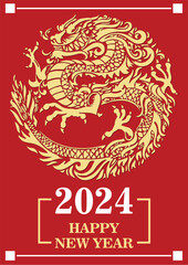Happy chinese new year 2024 zodiac sign year of the dragon p210