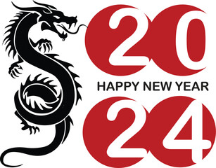 Happy chinese new year 2024 zodiac sign year of the dragon p211