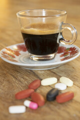 medicine in the morning at breakfast