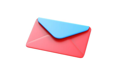 Attractive Email Message 3D Icon with Cartoon Style Isolated on Transparent Background PNG.