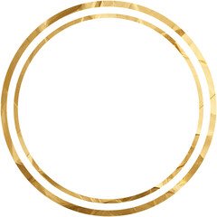 Elegant Golden Round Frame for Decor