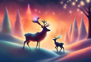 Festive Reindeer : Christmas, Seasonal, and New Year Imagery Design