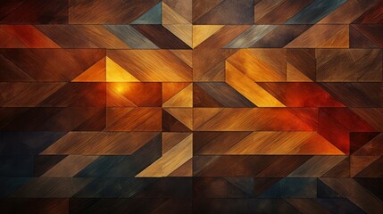 Obraz premium Wood marquetry wall parquet, abstract pattern background