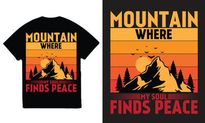 mountain t-shirt, vector, art design, effect catalog, winter