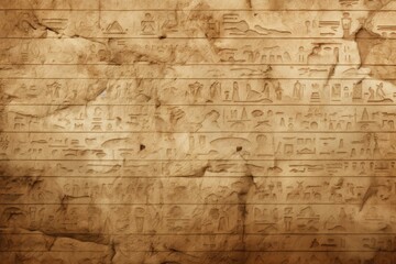 Worn hieroglyphics chronicle ancient mysteries in sandstone walls. - obrazy, fototapety, plakaty