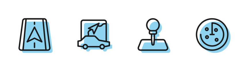 Naklejka premium Set line Push pin, City map navigation, and Radar with targets monitor icon. Vector