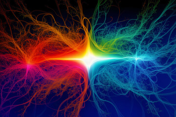 Exploring the Intricacies of Neurons and Synapses. A beautiful abstract Neurons and Synapses. Generative AI