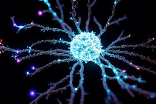 Exploring the Intricacies of Neurons and Synapses. A beautiful abstract Neurons and Synapses. Generative AI