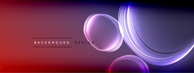 Vector abstract background - liquid transparent bubble shapes on fluid gradient with shadows and light effects