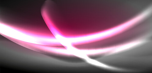 Neon-lit waves surge across background, mesmerizing dance of luminescence and motion. Dynamic backdrop captures essence of energy and modern aesthetics