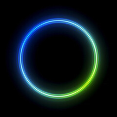 glowing neon lighting on dark background.