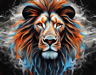 lion head vector