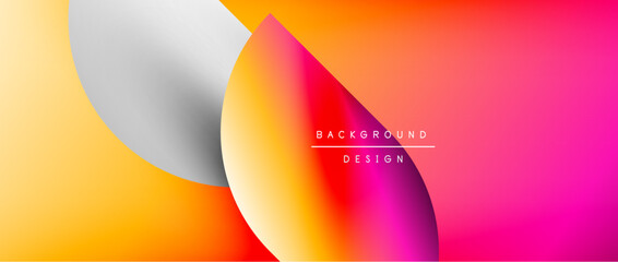 Bright color circle and round element minimal geometric abstract background for posters, covers, banners, brochures, websites