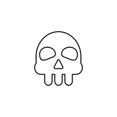 skull and bones. Halloween Skull design. human skull isolated on white. Skull Icons design