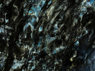 The dark cement walls have a polished attic pattern.