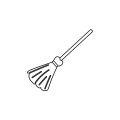 spatula isolated on white background. Broom icon vector design template in white background.