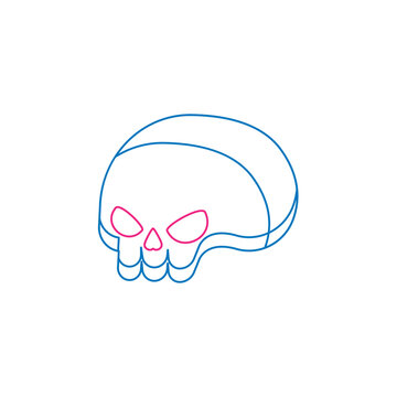 brain vector. Skull And Bones icon