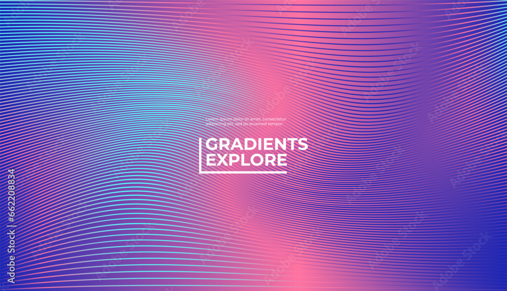 Poster minimal geometric background. abstract shapes with color gradients. eps10 vector.