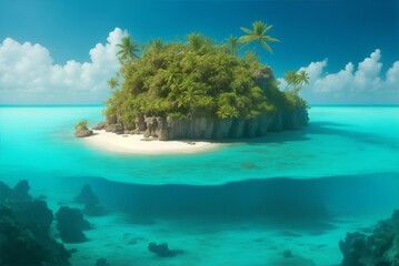 Sunny Serenity: Idyllic Tropical Island Oasis