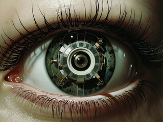 Computer circuit in human eye