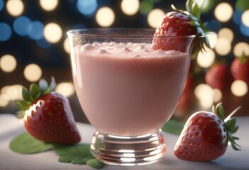 strawberry milkshake with fresh strawberry and mint strawberry milkshake with fresh strawberry and mint strawberry and milkshake on a glass