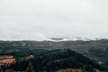 brume dans les collines 