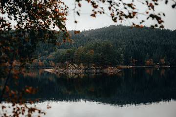 lac en automne