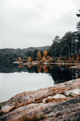 Lac en automne