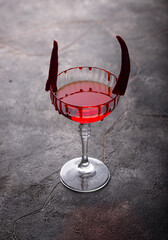 Halloween cocktail Red Devil martini