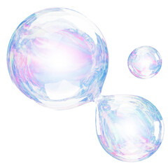 Graphic bubbles illustration, 3d soap bubble clipart, realistic soap bubbles object
