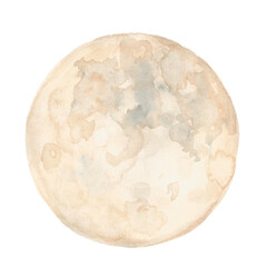 Full yellow sphere moon graphic on transparent background
