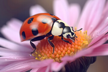 Fototapeta premium ladybug on flower
