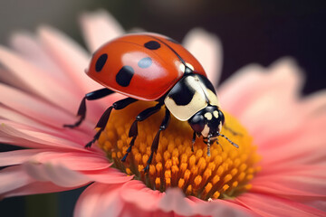 Obraz premium ladybug on flower