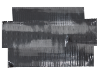 three metallic sticky teared sticker shapes overlapping each other, silver sticker, shiny png asset.