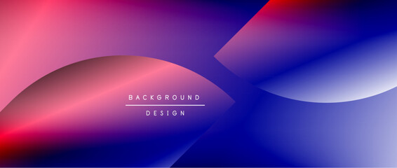 Circles and round shapes with gradients. Minimal abstract background, round geometric shapes, clean and structured design