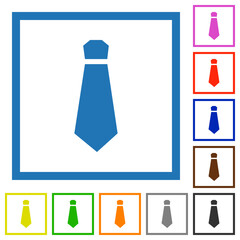 Fototapeta premium Tie solid flat framed icons